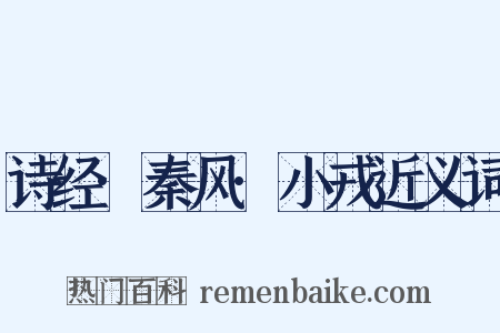 诗经·秦风·小戎近义词是什么意思的图片
